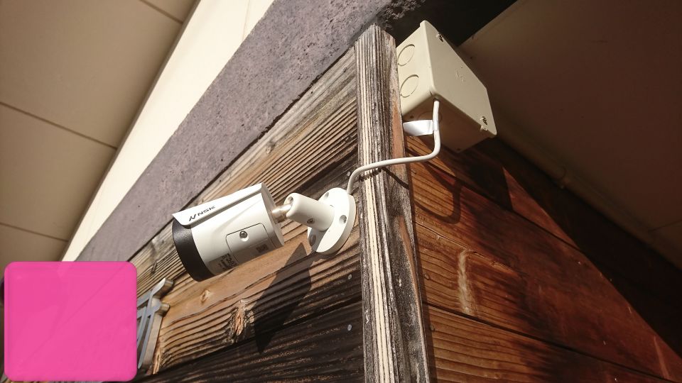 木造住宅にカメラ設置